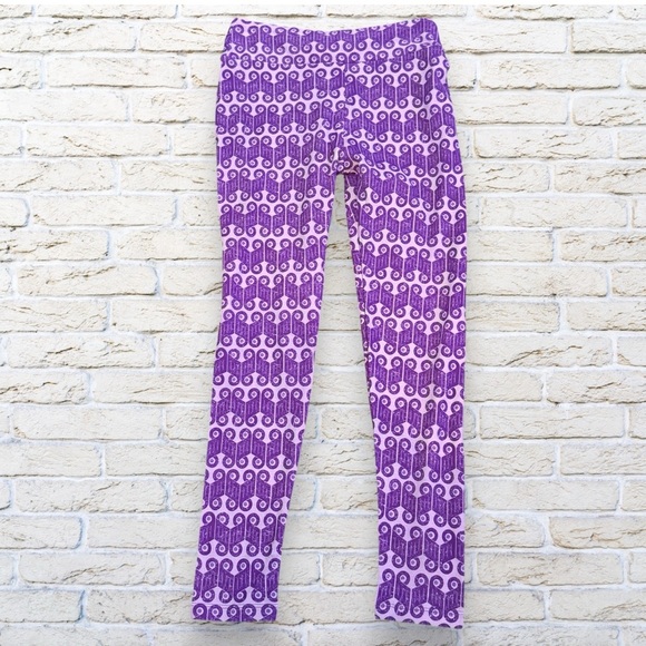2for$15 3for$20 NEW LuLaRoe One Size Leggings -  Purple shades geometric - Picture 1 of 3